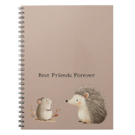 Cute Brown Cream Hedgehog Mouse Appreciation Notitieboek