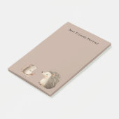 Cute Brown Cream Hedgehog Mouse Appreciation Post-it® Notes (Schuin)