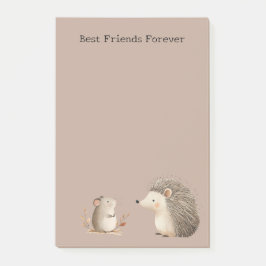 Cute Brown Cream Hedgehog Mouse Appreciation Post-it® Notes