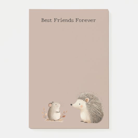 Cute Brown Cream Hedgehog Mouse Appreciation Post-it® Notes (Voorkant)