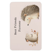 Cute Brown Cream Hedgehog Mouse Best Friends Magneet (Verticaal)