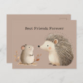 Cute Brown Cream Hedgehog Mouse Briefkaart (Voorkant / Achterkant)