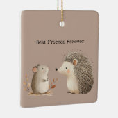 Cute Brown Cream Hedgehog Mouse Keramisch Ornament (Rechts)