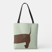 Cute Brown Doxy voor- en achterontwerp Tote Bag (Achterkant)