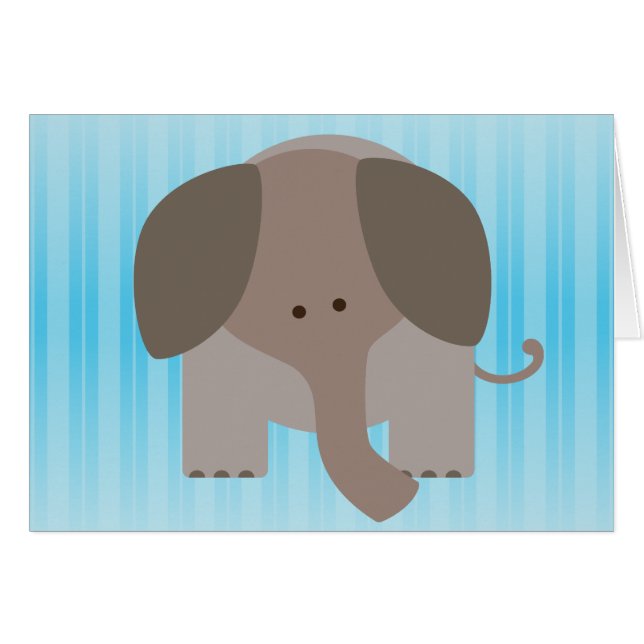 Cute Brown Elephant (Voorkant Horizontaal)