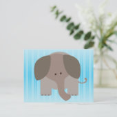 Cute Brown Elephant Briefkaart (Staand voorkant)