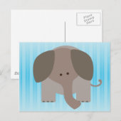 Cute Brown Elephant Briefkaart (Voorkant / Achterkant)