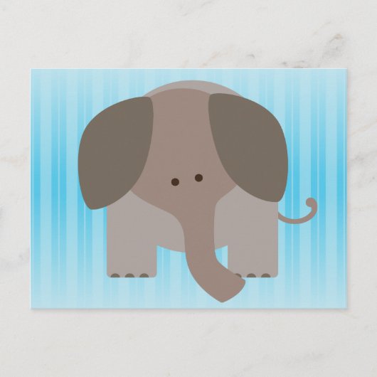 Cute Brown Elephant Briefkaart (Voorkant)