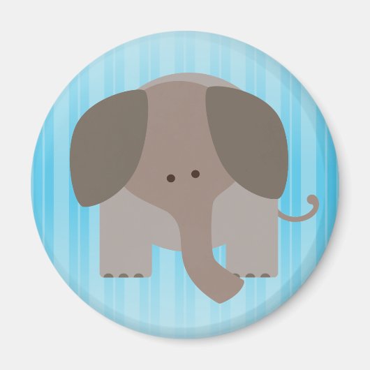 Cute Brown Elephant Magneet (Voorkant)