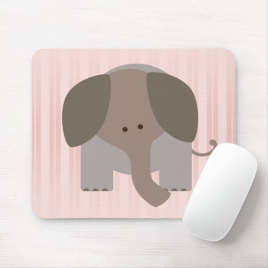 Cute Brown Elephant Muismat (Met muis)