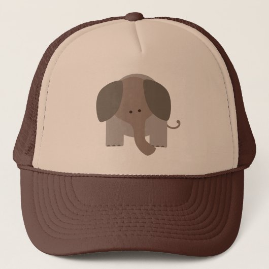 Cute Brown Elephant Trucker Pet (Voorkant)