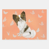 Cute Brown en white papillon dog Inpakpapier Vel (Voorkant)