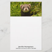 Cute Brown Ferret in de Grass Briefpapier (Voorkant)