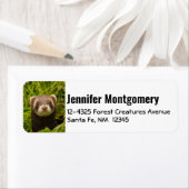 Cute Brown Ferret in de Grass Etiket (Insitu)