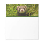 Cute Brown Ferret in de Grass Notitieblok (Voorkant)