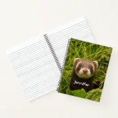 Cute Brown Ferret in de Grass Notitieboek (Binnen)