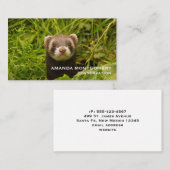 Cute Brown Ferret in de Grass Visitekaartje (Voorkant / Achterkant)