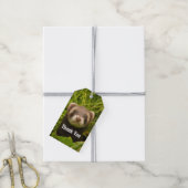 Cute Brown Ferret in the Grass Dank u Cadeaulabel (Met Touw)