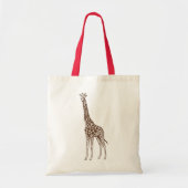 Cute Brown Giraffe Illustration Tote Bag (Voorkant)