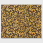 Cute Brown/Gold Leopard Wrapping Paper Cadeaupapier (Vlak)