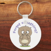 Cute brown hamster vergeet iets cartoons sleutelhanger (Voorkant)