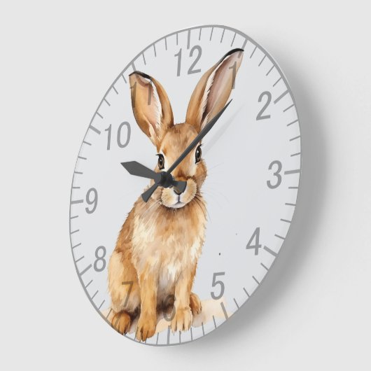 Cute Brown Hare Grote Klok (Hoek)