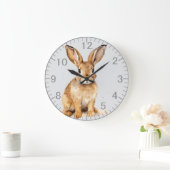 Cute Brown Hare Grote Klok (Huis)