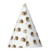 Cute Brown Hedegel Feesthoedjes (Achterkant)