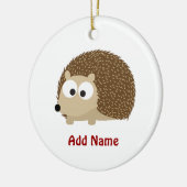 Cute Brown Hedegel Keramisch Ornament (Links)