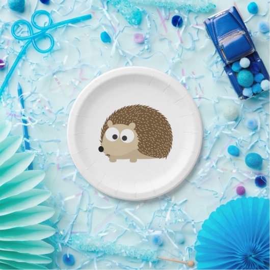 Cute Brown Hedegel Papieren Bordje (Feest)