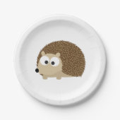 Cute Brown Hedegel Papieren Bordje (Voorkant)