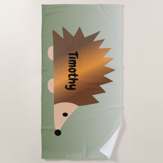 Cute Brown Hedegel Strandlaken (Voorkant)