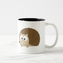 Cute Brown Hedegel Tweekleurige Koffiemok