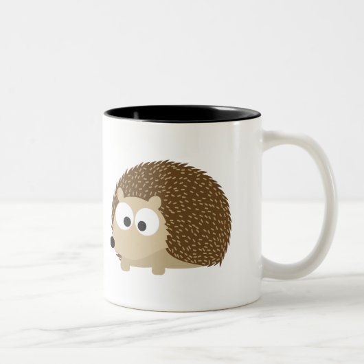 Cute Brown Hedegel Tweekleurige Koffiemok (Rechts)