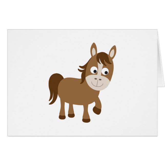 Cute Brown Horse (Voorkant Horizontaal)