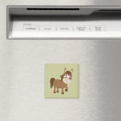 Cute Brown Horse Magneet (Insitu (Vaatwasser))