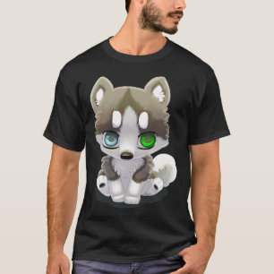 Cute Brown Husky Heterocromia T-shirt