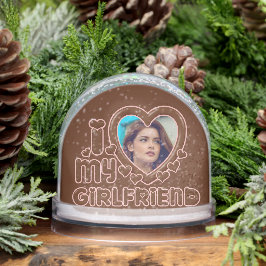 Cute Brown I Love My Girlfriend Photo Sneeuwbol