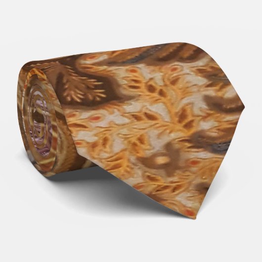 Cute Brown Java Ethnic Batik Patroon Stropdas (Opgerold)