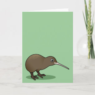 Cute Brown Kiwi uit Nieuw-Zeeland Kaart