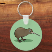 Cute Brown Kiwi uit Nieuw-Zeeland Sleutelhanger (Voorkant)