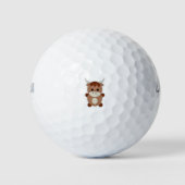 Cute Brown Koe Golfballen (Voorkant)
