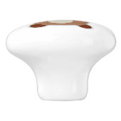 Cute Brown Koe Keramische Knop (Zijkant)