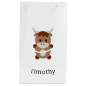 Cute Brown Koe Klein Cadeauzakje (Voorkant)