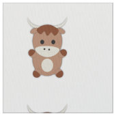 Cute Brown Koe Stof (Close Up)