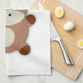 Cute Brown Koe Theedoek (Quarter Fold)