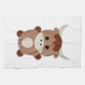 Cute Brown Koe Theedoek (Horizontaal)