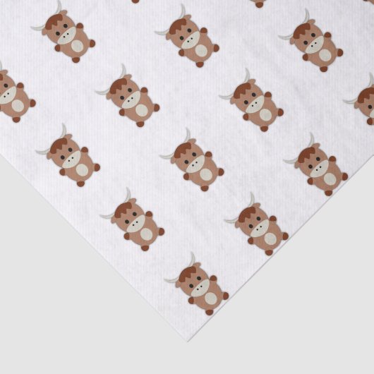 Cute Brown Koe Tissuepapier (Detail)