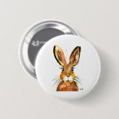 Cute brown konijnenkonijn ronde button 5,7 cm (Voorkant /achterkant)