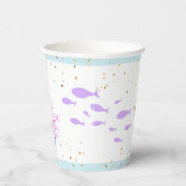 Cute Brown Mermaid Baby shower Paper cup Papieren Bekers (Rechts)